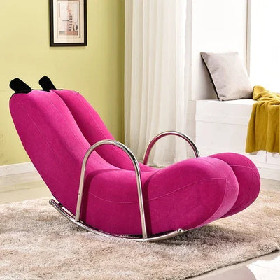 Go Bananas Rocking Chair - Five Colors, Faux Leather or Plush Design plush toy – – Light Purple/Short Plush – Image 8 | Plushie Produce