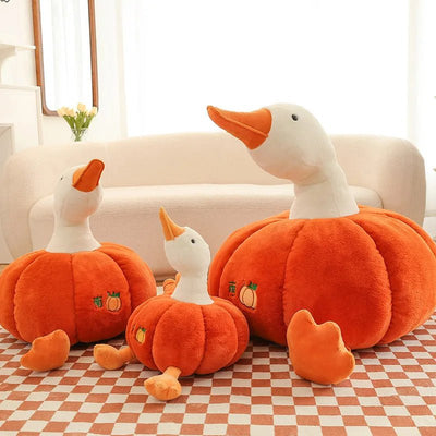 Goose Plushie Inside a Pumpkin, 10-20" | 25-50 cm plush toy – – – Image 1 | Plushie Produce