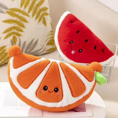 Happy Harvest: Cartoon Fruit Plush Toys Collection, Five Large Fruits plush toy – – – Image 3 | Plushie Produce