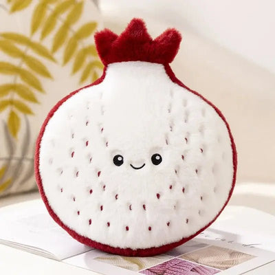 Happy Harvest: Cartoon Fruit Plush Toys Collection, Five Large Fruits plush toy – – Pomegranate/ 28 cm – Image 5 | Plushie Produce