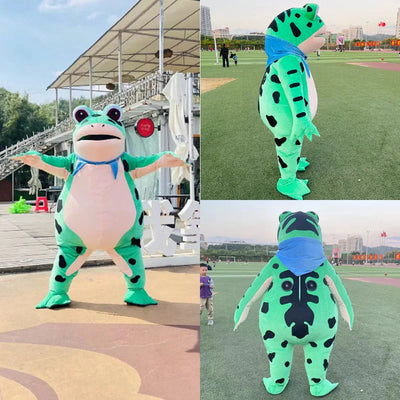 High Fidelity Inflatable Frog Costume – Green or Red plush toy – – – Image 6 | Plushie Produce