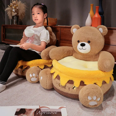 Honeypot Bear Plush Slipper Chair – Cozy & Adorable Seating for Kids! plush toy – – – Image 1 | Plushie Produce
