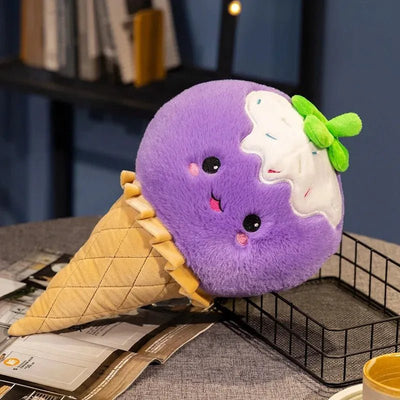 Ice Cream Cone Plushie, 16" | 40 cm plush toy – – Grape – Image 11 | Plushie Produce