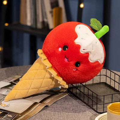 Ice Cream Cone Plushie, 16" | 40 cm plush toy – – Strawberry – Image 8 | Plushie Produce