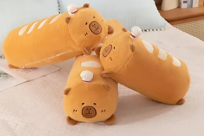 Jumbo Capybara Bread Plushie, 22-37" | 55-95 cm plush toy – – – Image 6 | Plushie Produce