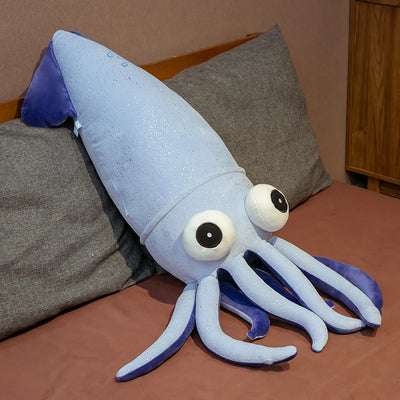 Jumbo Cartoon Squid Plush Toy, 2.3-4.3 ft | 70-130 cm plush toy – – Blue – Image 11 | Plushie Produce