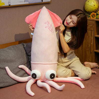 Jumbo Cartoon Squid Plush Toy, 2.3-4.3 ft | 70-130 cm plush toy – – – Image 4 | Plushie Produce