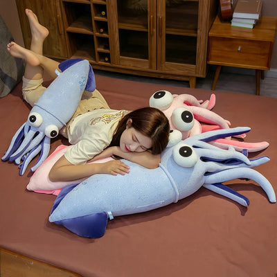 Jumbo Cartoon Squid Plush Toy, 2.3-4.3 ft | 70-130 cm plush toy – – – Image 6 | Plushie Produce