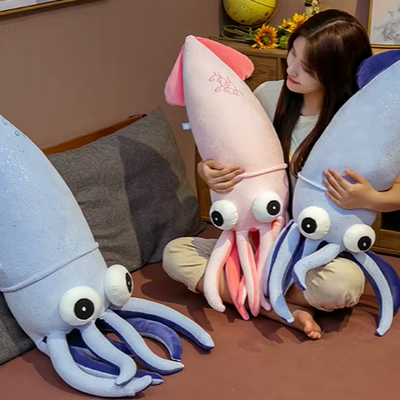 Jumbo Cartoon Squid Plush Toy, 2.3-4.3 ft | 70-130 cm plush toy – – – Image 9 | Plushie Produce