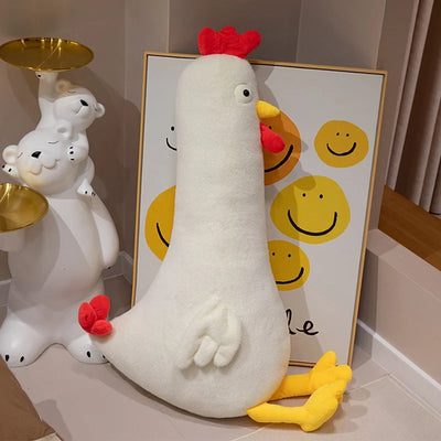 Jumbo Long-Necked Chicken Plushie, 3 Colors, 24-55" | 60-140 cm plush toy – – White – Image 9 | Plushie Produce