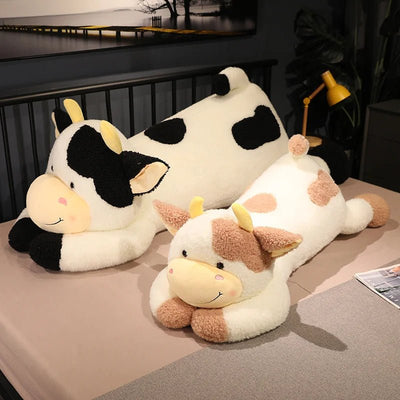 Jumbo Lounging Dairy Cow Plushie, 4 Colors, 35-43" | 90-110 cm plush toy – – – Image 8 | Plushie Produce