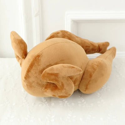 Large Cooked Chicken Plush Toy with optional Green Onion, 18" | 45 cm plush toy – – Fried chicken 45cm – Image 3 | Plushie Produce