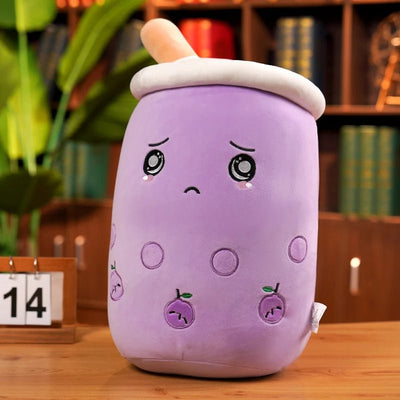Large Expressive Bubble Tea Plushie, Three Flavors, 20" | 50 cm plush toy – – Purple – Image 8 | Plushie Produce