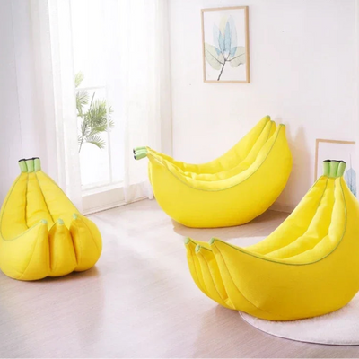 Plush Banana Bean Bag Sofa – Luxury Comfort Meets Playful Design plush toy – – – Image 3 | Plushie Produce