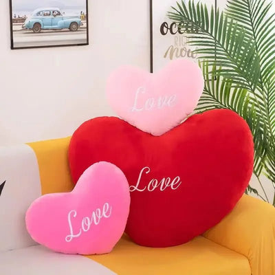 Plush Conversation Heart Throw Pillow - Three Colors and Sizes plush toy – – – Image 4 | Plushie Produce