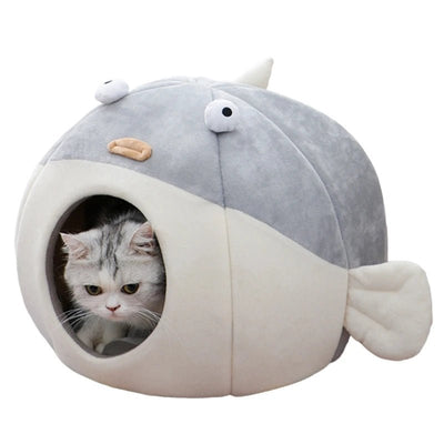 Plush Fish Pet Bed- For Pets up to 15 lbs (6.8 kg) plush toy – – – Image 2 | Plushie Produce
