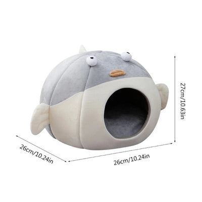 Plush Fish Pet Bed- For Pets up to 15 lbs (6.8 kg) plush toy – – – Image 7 | Plushie Produce