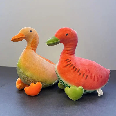 Plush Fruit Duck Springtime Decor, Three Styles, 12" | 30 cm plush toy – – – Image 1 | Plushie Produce