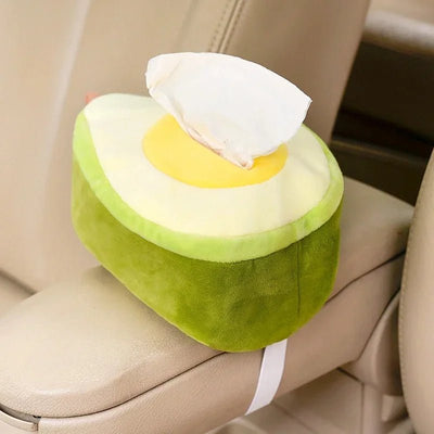 Plush Fruit Tissue Holder for Cars: Three Fruits plush toy – – – Image 16 | Plushie Produce