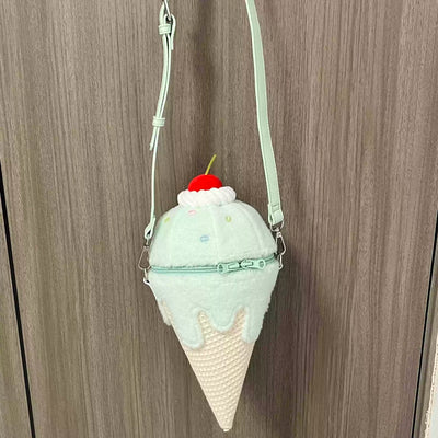 Plush Ice Cream Shoulder Bag – A Kawaii Plushie with Sweet Style plush toy – – Light Green – Image 8 | Plushie Produce