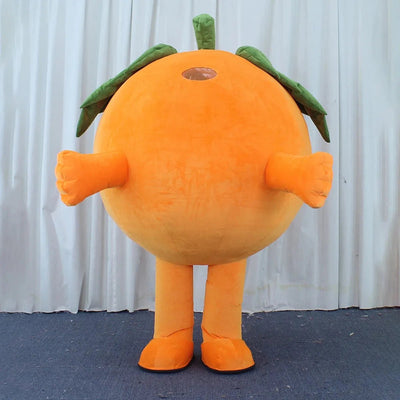 Plush Inflatable Orange Costume, heights 4.9-5.6 feet (1.50-1.70 m) plush toy – – – Image 1 | Plushie Produce