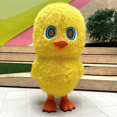 Plush Inflatable Yellow Chick Costume- fits heights 4.9-5.6 ft plush toy – costume – – Image 7 | Plushie Produce