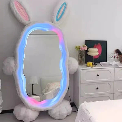 Plush Rabbit Body Mirror with LED Lights | 39" x 75" (100 x 190 cm) plush toy – – – Image 1 | Plushie Produce