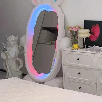 Plush Rabbit Body Mirror with LED Lights | 39" x 75" (100 x 190 cm) plush toy – – – Image 5 | Plushie Produce