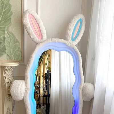 Plush Rabbit Body Mirror with LED Lights | 39" x 75" (100 x 190 cm) plush toy – – – Image 6 | Plushie Produce