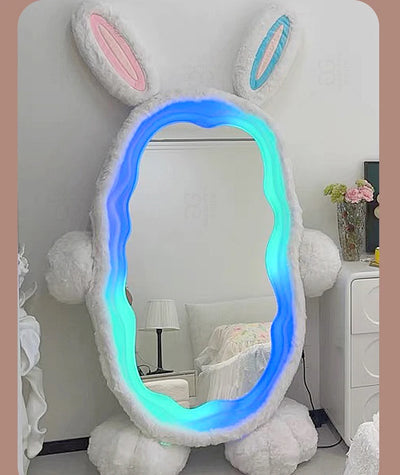 Plush Rabbit Body Mirror with LED Lights | 39" x 75" (100 x 190 cm) plush toy – – – Image 7 | Plushie Produce