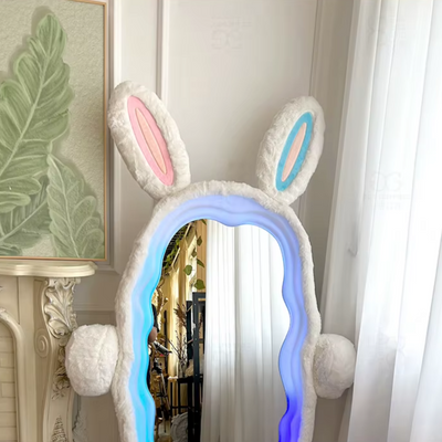 Plush Rabbit Body Mirror with LED Lights | 39" x 75" (100 x 190 cm) plush toy – – – Image 8 | Plushie Produce