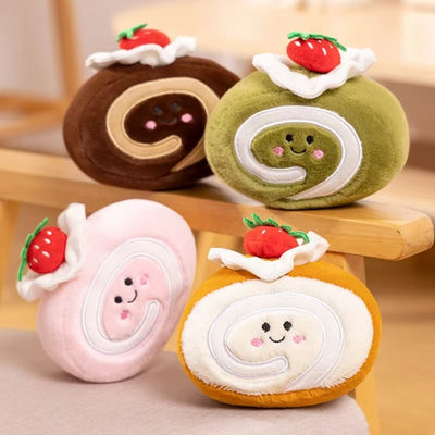 Plush Strawberry Cake Roll – Sweet, Squishy, and Oh-So-Kawaii! plush toy – – – Image 2 | Plushie Produce