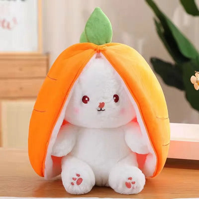 Plushie 2-in-1 Bunny Hiding in Fruit, Six Fruits, 7-10" | 18-25 cm plush toy – – Carrot – Image 5 | Plushie Produce