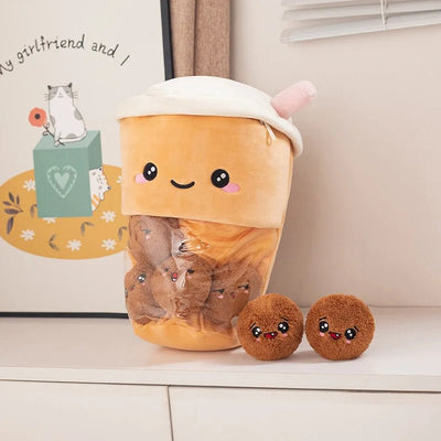 Plushie Bubble Tea with Removable Boba Balls, 16 in | 40 cm plush toy – – – Image 2 | Plushie Produce