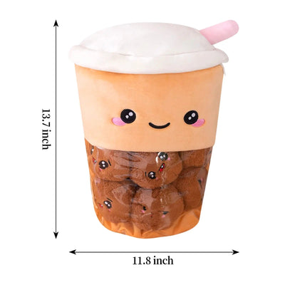 Plushie Bubble Tea with Removable Boba Balls, 16 in | 40 cm plush toy – – – Image 7 | Plushie Produce