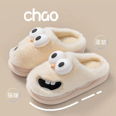 Plushie Cartoon Bird Slippers, US Men 4-10/ Women 5.5-11.5 plush toy – – Cream – Image 11 | Plushie Produce