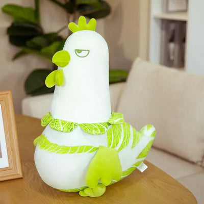 Plushie Cartoon Chicken as a Vegetable, 20-24" | 50-60 cm plush toy – – cabbage chicken – Image 6 | Plushie Produce