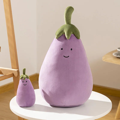 Plushie Cartoon Eggplant, 7-16" | 17-40 cm plush toy – – – Image 1 | Plushie Produce