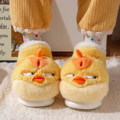 Plushie Chicken Boot Slippers, Children's Size through US Men 9/Women 10.5 plush toy – – Children's US shoe size 2Y/ EU 34 – Image 1 | Plushie Produce