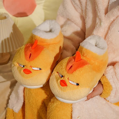Plushie Chicken Boot Slippers, Children's Size through US Men 9/Women 10.5 plush toy – – – Image 2 | Plushie Produce