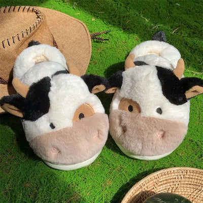 Plushie Cow Slippers, US Men 4-8.5/ Women 5.5-10 plush toy – – – Image 4 | Plushie Produce