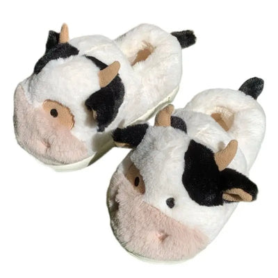 Plushie Cow Slippers, US Men 4-8.5/ Women 5.5-10 plush toy – – – Image 6 | Plushie Produce