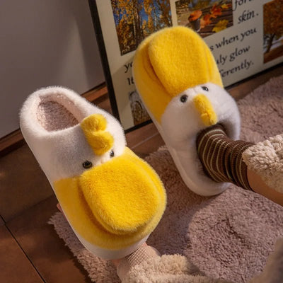 Plushie Duck Slip On Slippers, US Men 4-8.5/ Women 5.5-10 plush toy – – US Men's 4 / Women's 5.5/ EU 35.5 – Image 1 | Plushie Produce