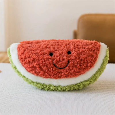 Plushie Fuzzy Fruits & Vegetables, 9 Varieties, 6-11" | 16-28 cm plush toy – – Red Watermelon – Image 8 | Plushie Produce