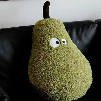 Plushie Giant Fuzzy Cartoon Pear, 24" | 60 cm plush toy – – – Image 1 | Plushie Produce