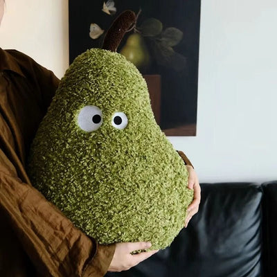 Plushie Giant Fuzzy Cartoon Pear, 24" | 60 cm plush toy – – – Image 6 | Plushie Produce