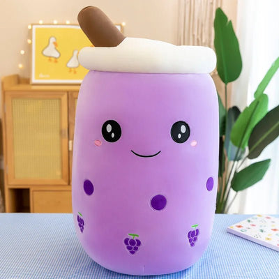 Plushie Jumbo Bubble Tea, 16 Styles, 9-28" | 22-70cm plush toy – – Grape/Open Eyes – Image 8 | Plushie Produce