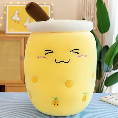 Plushie Jumbo Bubble Tea, 16 Styles, 9-28" | 22-70cm plush toy – – Pineapple/Closed Eyes – Image 19 | Plushie Produce