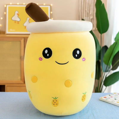 Plushie Jumbo Bubble Tea, 16 Styles, 9-28" | 22-70cm plush toy – – Pineapple/Open Eyes – Image 13 | Plushie Produce