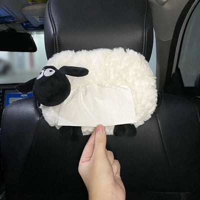 Plushie Lamb Tissue Box Holder for Cars plush toy – – – Image 1 | Plushie Produce